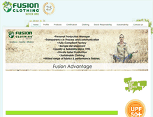 Tablet Screenshot of fusionclothing.com